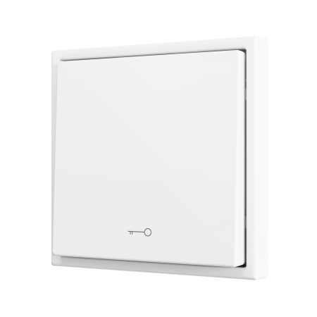 Zennio ZS701PB1KMW ZS70, Простая мягкая кнопка для 1 бинарного входа 70x70 мм – Значок клавиши, Матовый белый