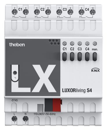 Theben 4800420 4-канальные бинарные выходы LUXORliving S4