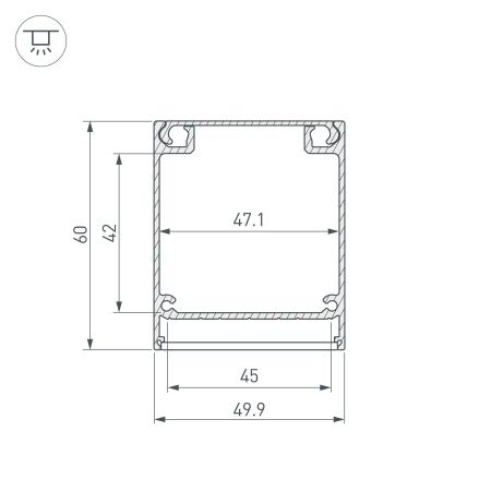 Оборудование Arlight 017358 Профиль BOX60-ONTOP-2000 ANOD (Arlight, Алюминий) по выгодной цене. Купить в Москве со скидкой.