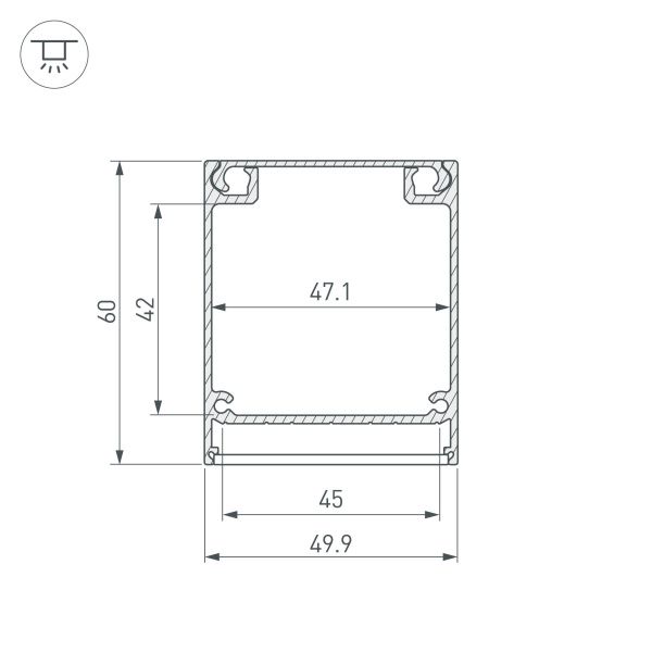 Оборудование Arlight 017358 Профиль BOX60-ONTOP-2000 ANOD (Arlight, Алюминий) по выгодной цене. Купить в Москве со скидкой.