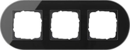 Gira 0213 135 Установочная рамка Gira Studio Черное стекло