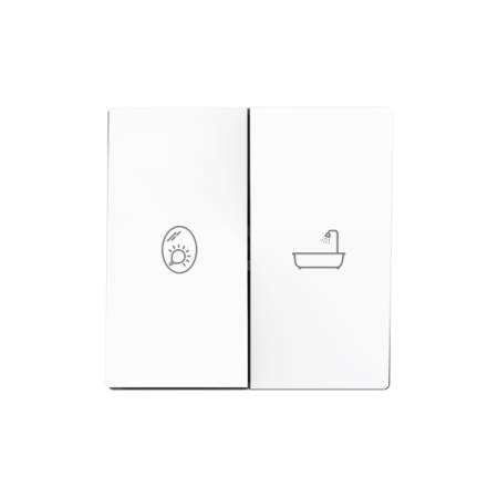 Zennio 830004409 ZS55, Накладка на двойной переключатель 55x55 мм, Мокко