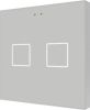 Zennio Выключатель сенсорный KNX Flat F2, 2-кнопочный, цвет: Серебряный ZVI-F2-S
