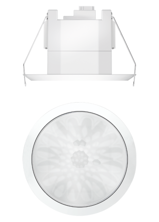 Theben 2089560 Пассивный ИК датчик присутствия потолочного врезного монтажа theRonda S360 KNX FLAT DE WH