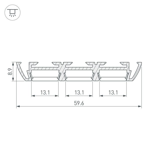 Оборудование Arlight 013209 Профиль PHS-3X-2000 ANOD (Arlight, Алюминий) по выгодной цене. Купить в Москве со скидкой.