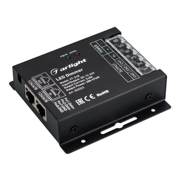 Оборудование Arlight 023323 Диммер VT-S18-3x8A (12-24V, ПДУ Стик 12кн, RF) (Arlight, IP20 Металл, 3 года) по выгодной цене. Купить в Москве со скидкой.