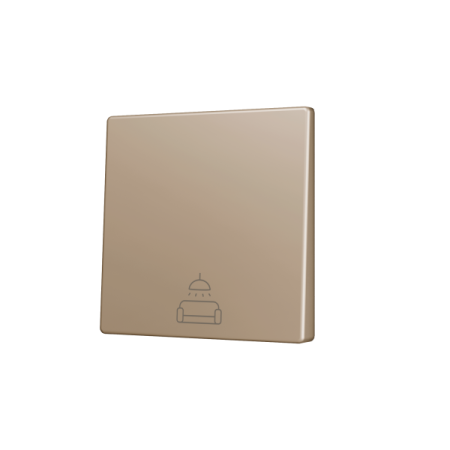Zennio ZS55CSOFT11CC ZS55, Накладка для кнопки Simple KNX Soft 55x55 мм, Наклон вниз, Шампанское, На заказ