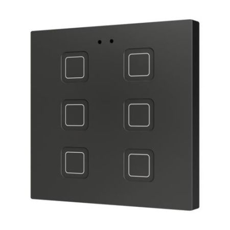 Zennio ZVIT6A Tecla 6. PC-ABS Емкостная кнопка - 6 кнопок - Антрацит