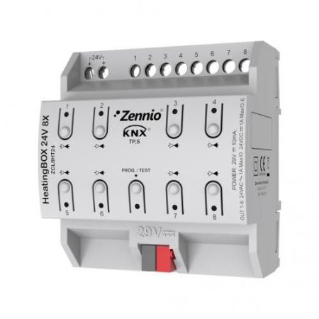 Zennio HeatingBOX 24V 8X / Контроллер отопления KNX, 8 каналов, 24 VAC/DC ZCL-8HT24