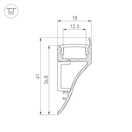 Оборудование Arlight 018828 Профиль ARH-CON-2000 ANOD (Arlight, Алюминий) по выгодной цене. Купить в Москве со скидкой.