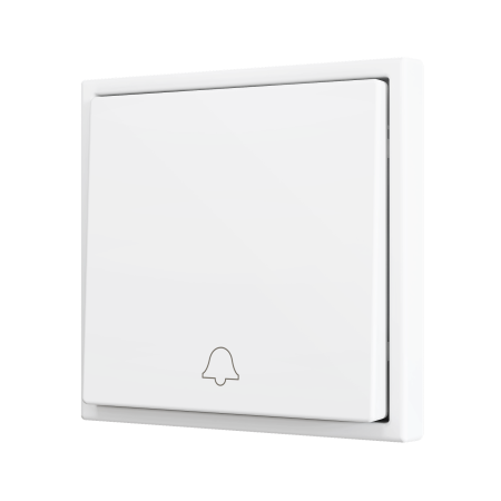 Zennio ZS701PB1DMW ZS70, Простая мягкая кнопка для 1 двоичного входа 70x70 мм – Значок дверного звонка – Матовый белый