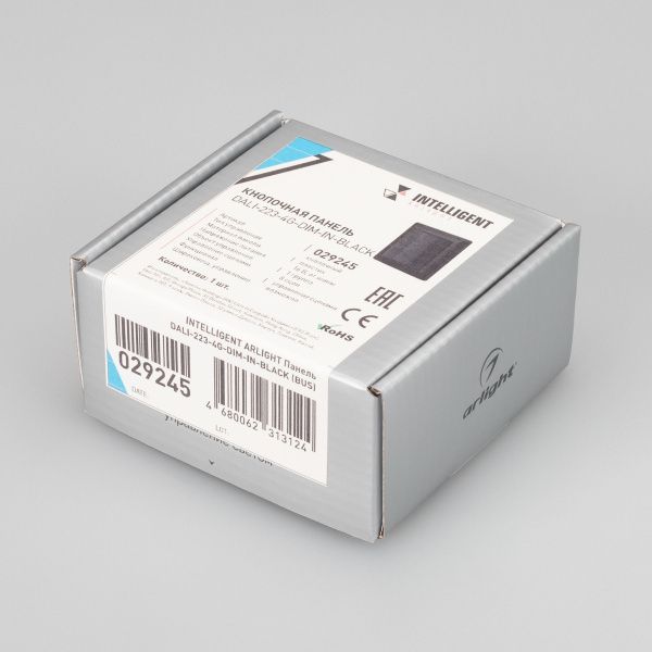 Оборудование Arlight 029245 INTELLIGENT ARLIGHT Панель DALI-223-4G-DIM-IN-BLACK (BUS) (IARL, -) по выгодной цене. Купить в Москве со скидкой.