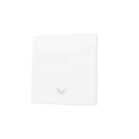 Zennio ZS55CSOFT11LMW ZS55, Накладка для кнопки Simple KNX Soft 55x55 мм, Наклон вниз, Значок подсветки, Матовый белый
