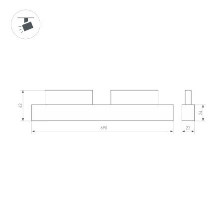 Оборудование Arlight 037915 Светильник MAG-ORIENT-FLAT-L690-24W Warm3000 (WH, 80 deg, 48V, DALI) (Arlight, IP20 Металл, 3 года) по выгодной цене. Купить в Москве со скидкой.