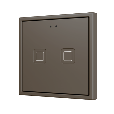 Zennio ZVITR70X2M Tecla RGB 70 X2. PC-ABS Емкостная кнопка с RGB-подсветкой, 70 x 70 пикселей, 2 кнопки