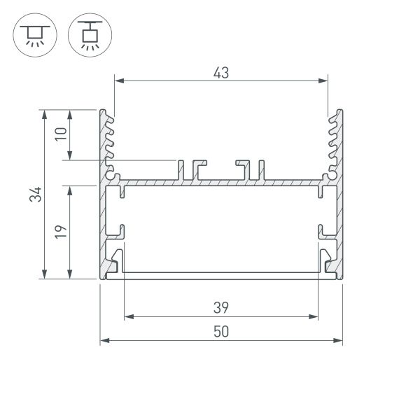 Оборудование Arlight 029040 Профиль SL-LINE-5035-2000 ANOD (Arlight, Алюминий) по выгодной цене. Купить в Москве со скидкой.