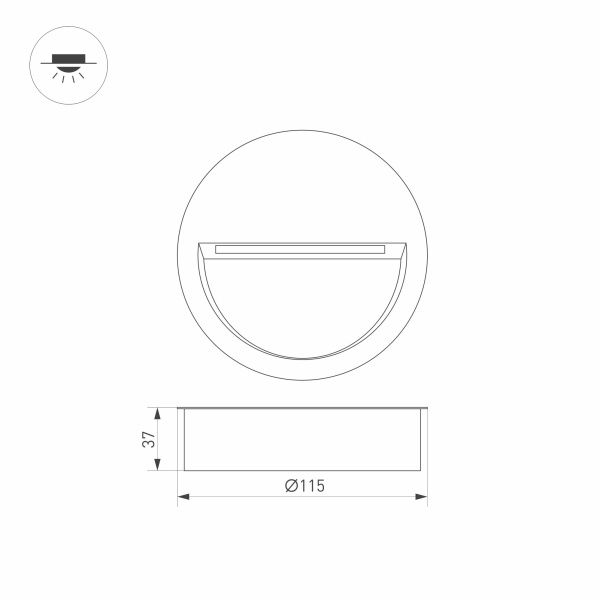 Оборудование Arlight 029962 Светильник LTD-TRAIL-R115-4W Warm3000 (GR, 65 deg, 230V) (Arlight, IP65 Металл, 3 года) по выгодной цене. Купить в Москве со скидкой.