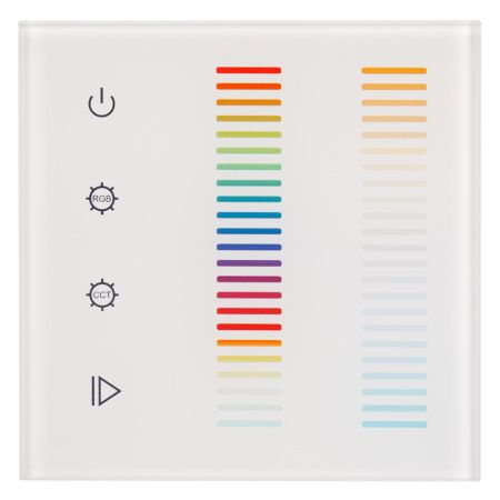 Оборудование Arlight 022195 Панель Sens SR-2834-5C-AC-RF-IN White (220V,RGB+CCT,1 зона) (Arlight, IP20 Пластик, 3 года) по выгодной цене. Купить в Москве со скидкой.