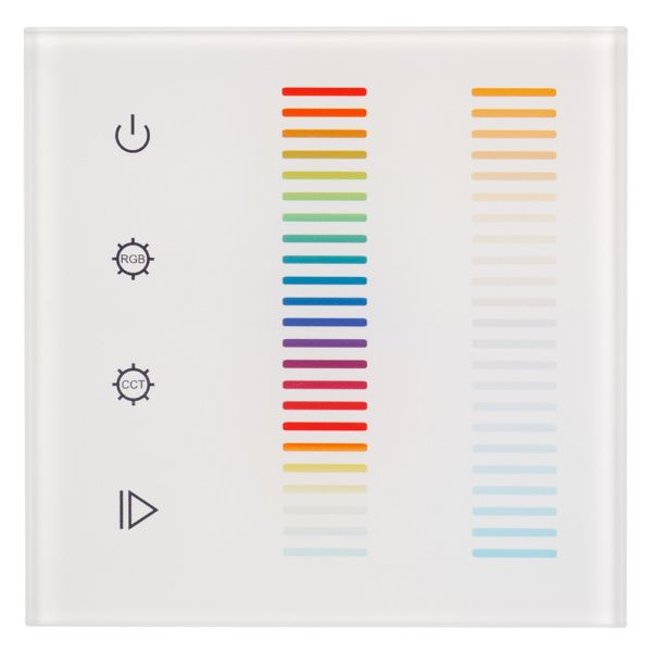 Оборудование Arlight 022195 Панель Sens SR-2834-5C-AC-RF-IN White (220V,RGB+CCT,1 зона) (Arlight, IP20 Пластик, 3 года) по выгодной цене. Купить в Москве со скидкой.