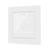 Zennio Выключатель сенсорный KNX Flat 55 X4, версия vT,  4-кнопочный, цвет: белый ZVIF55X4VTW