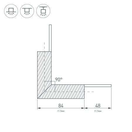 Оборудование Arlight 026135 Угол PLS-LOCK-H25-L90N внутренний (с экраном MAT-L) (Arlight, Металл) по выгодной цене. Купить в Москве со скидкой.