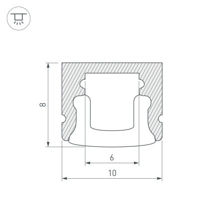 Оборудование Arlight 018827 Профиль ARH-MINI5-2000 ANOD (Arlight, Алюминий) по выгодной цене. Купить в Москве со скидкой.