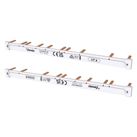 Zennio ZACMB20CB Шина для гребенчатого фильтра MAXinBOX 20, верхняя и нижняя гребенчатая