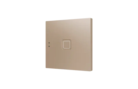 Zennio ZVITR1C Tecla RGB 1. PC-ABS Емкостный сенсорный переключатель с RGB-подсветкой, 1 кнопка, шампань