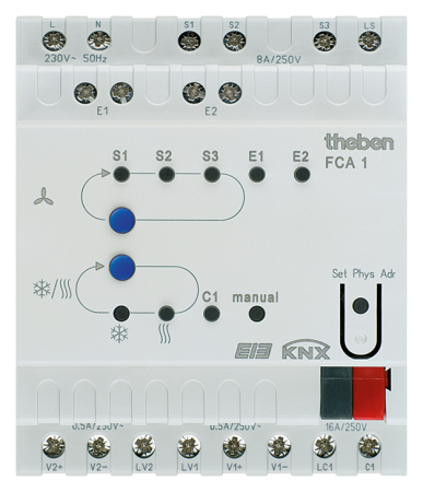 Theben 4920200 Актуатор управления фанкойлом FCA 1 KNX